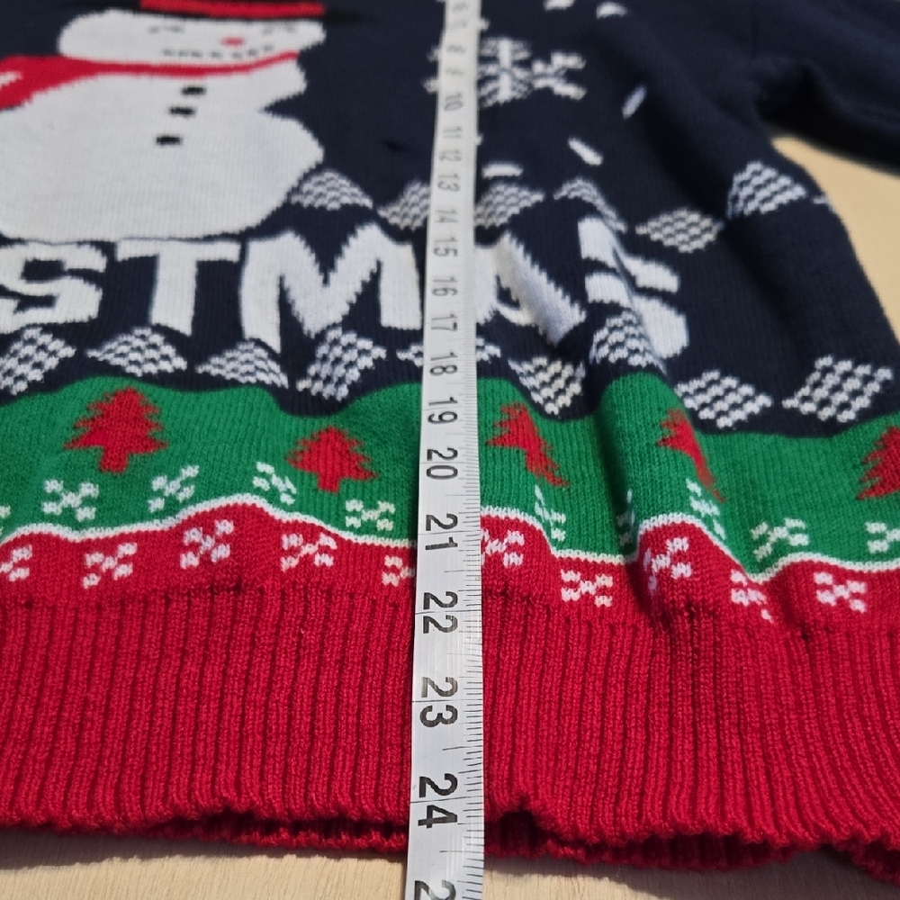 CH13 NWT Festive Snowman Christmas Sweater Pullover Relaxed Fit Plus 1X 2X 3X - Picture 6 of 9